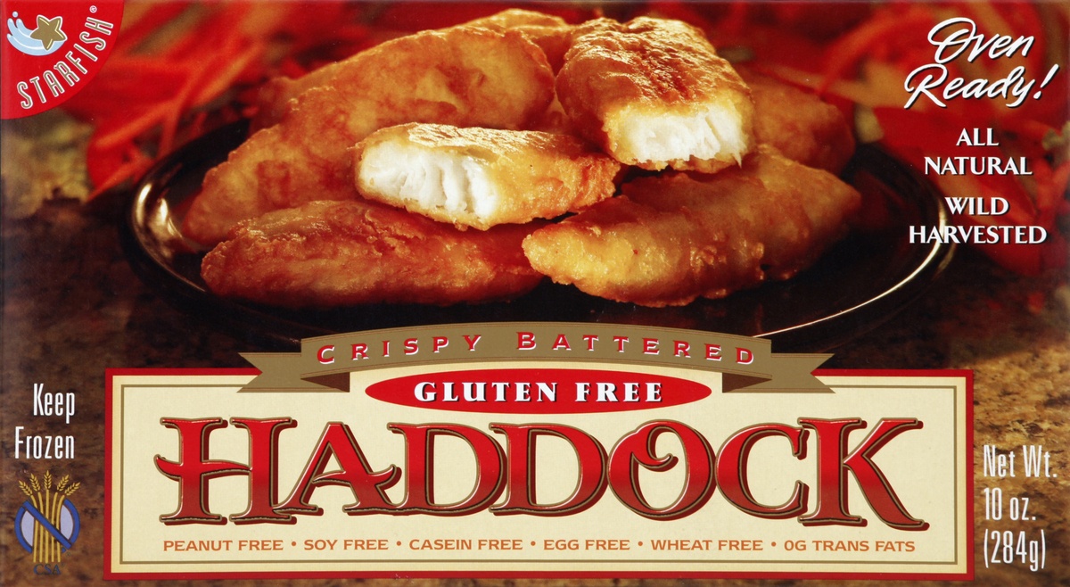 slide 4 of 4, Pacific Starfish Gluten Free Battered Haddock, 10 oz