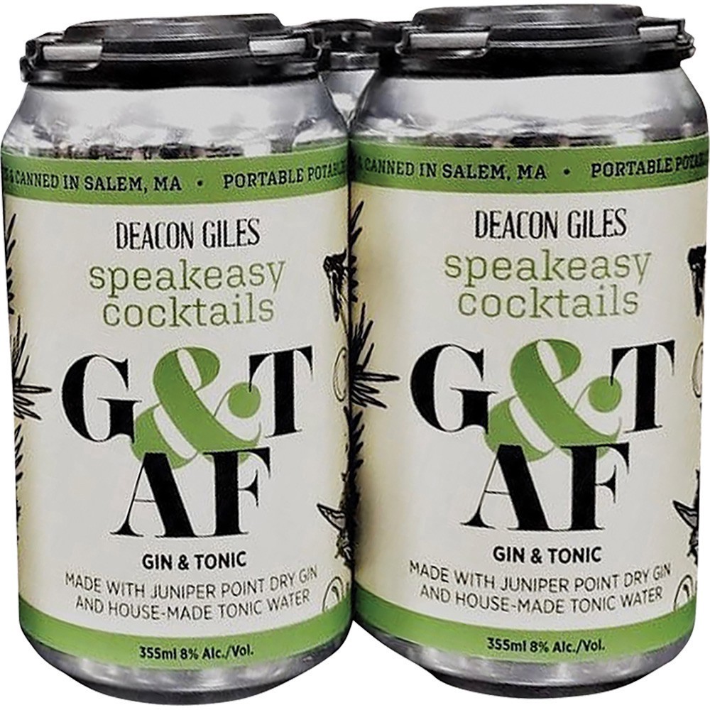 slide 1 of 1, Deacon Giles G&t Af, 4 ct; 355 ml
