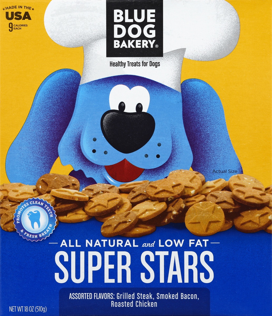 slide 4 of 5, Blue Dog Bakery Super Stars Healthy Treats for Dogs, 18 oz