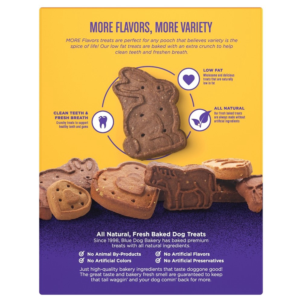slide 4 of 8, Blue Dog Bakery Dog Treats Healthy Low Fat More Flavors Assorted, 20 oz