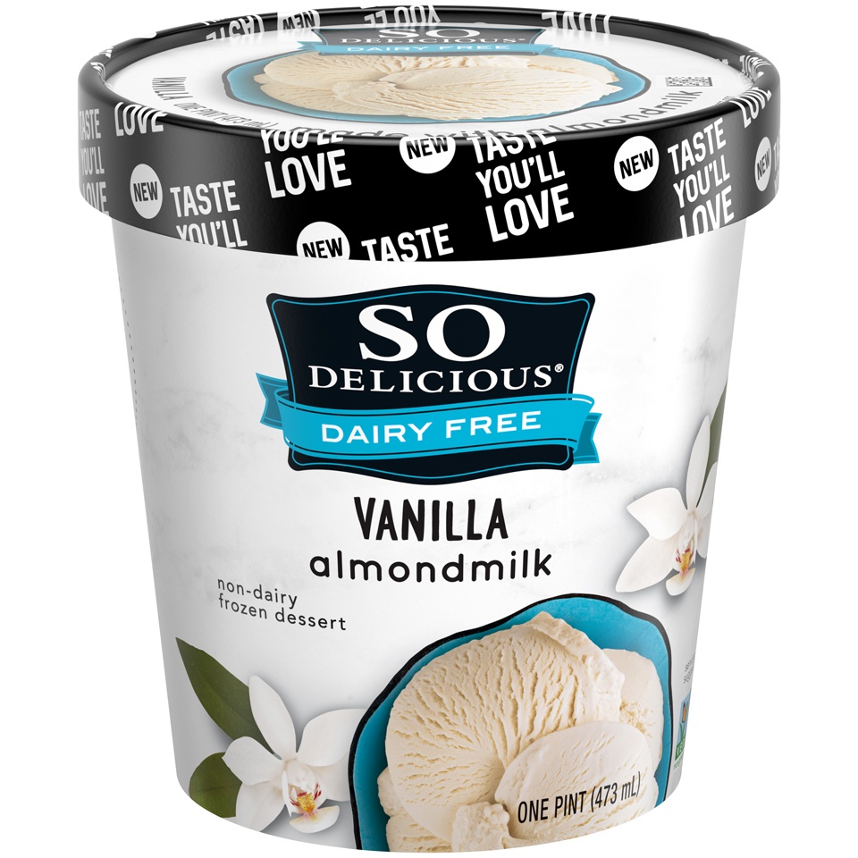 slide 1 of 3, So Delicious Almond Milk Vanilla Frozen Dessert, 16 fl oz