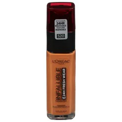 L''Oreal Infallible Broad Spectrum SPF 25 Sienna 520 Foundation 1.0 fl oz