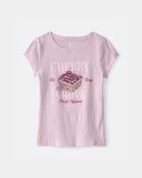 Oshkosh Girls Cherry Ruched Top - Purple