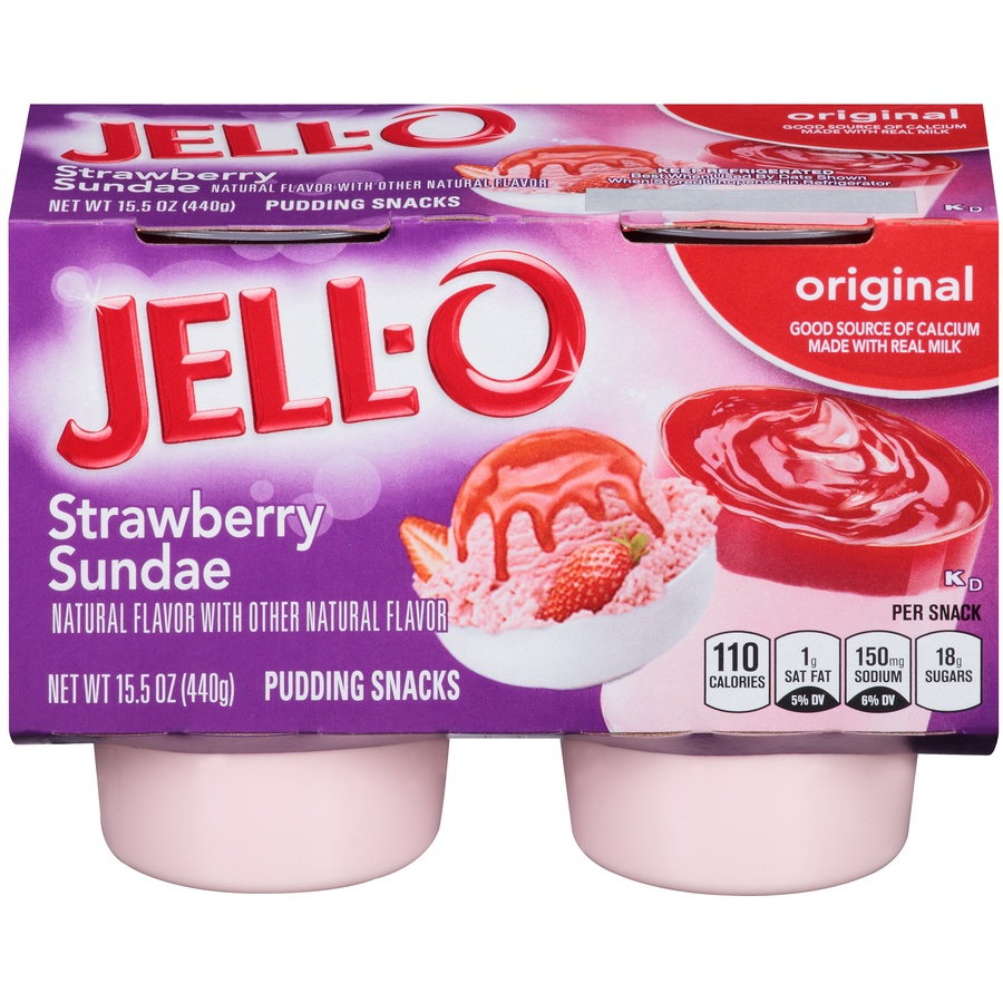 slide 1 of 1, Jell-O Pudding Snacks 4 ea, 4 ct