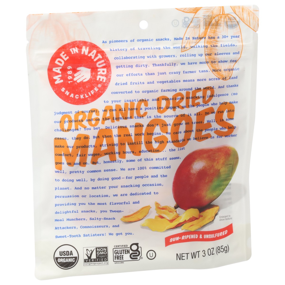 slide 2 of 9, Made in Nature Dried Organic Mangoes 3 oz, 3 oz