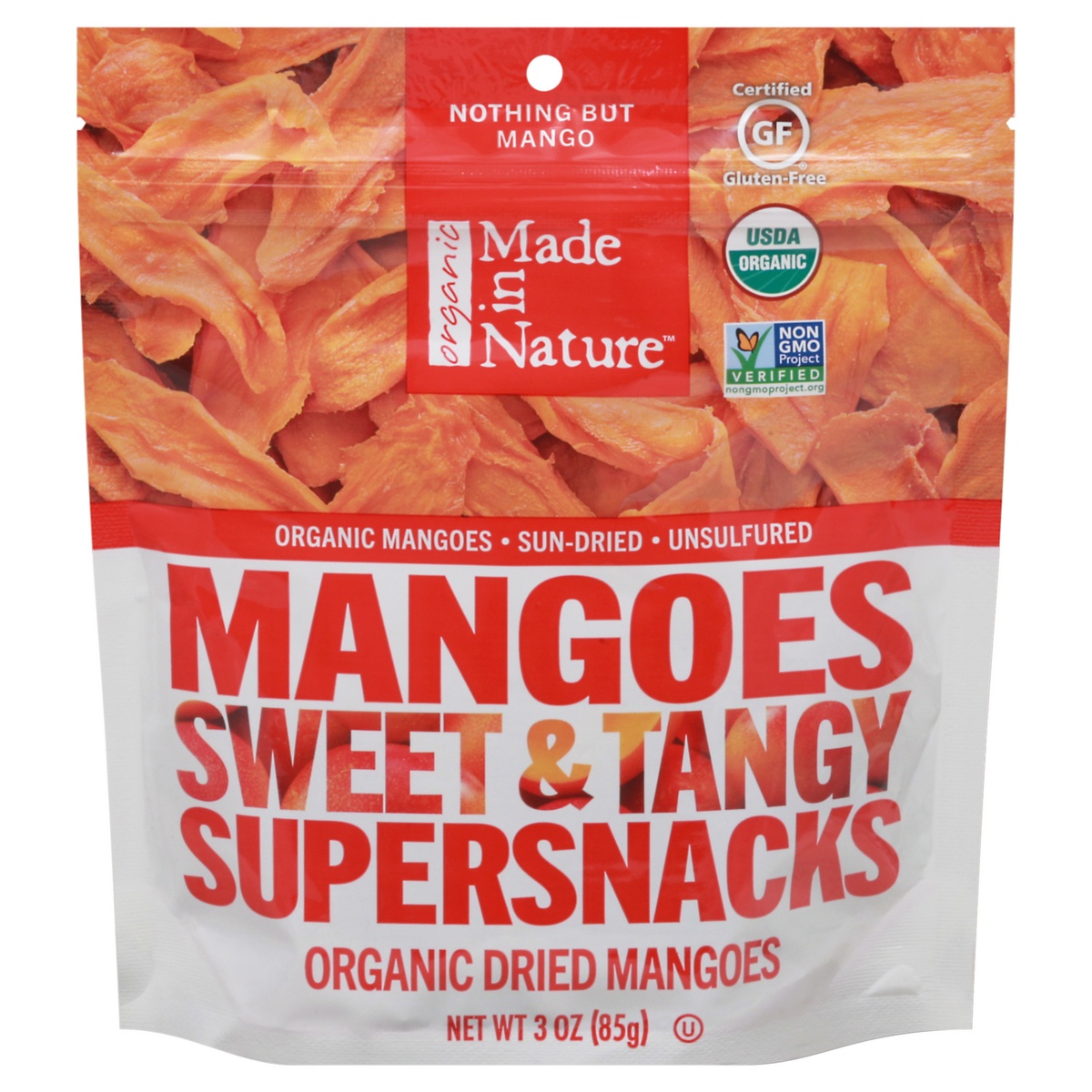 slide 1 of 1, Made in Nature Organic Dried Mangoes, 3 oz