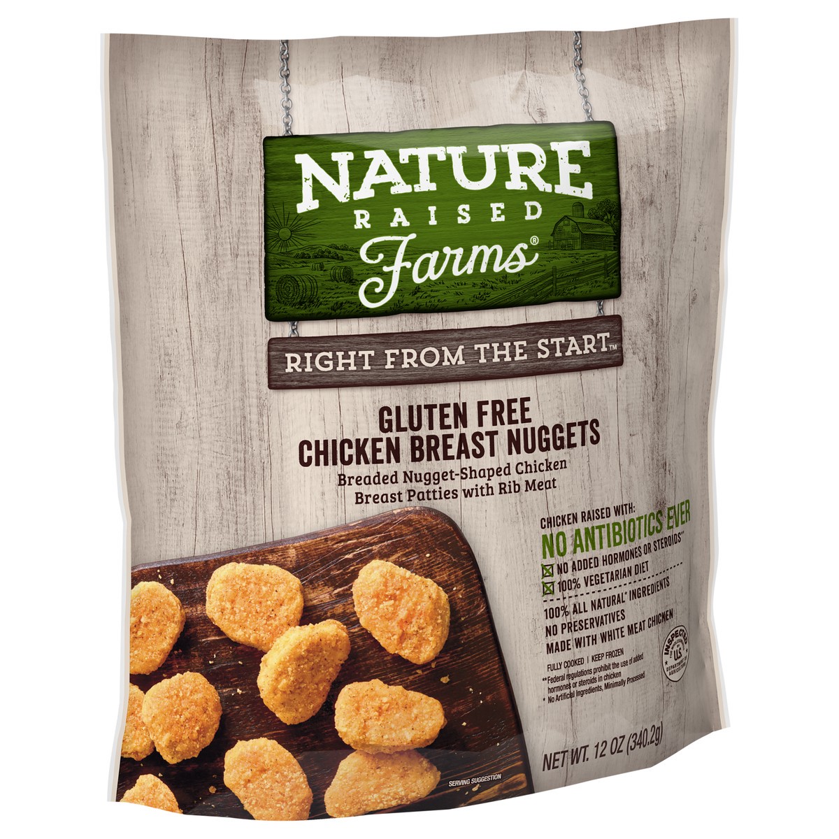 slide 3 of 10, NATURE RAISED NatureRaised Farms Gluten-Free Breaded Chicken Breast Nuggets, 12 oz. (Frozen), 340.19 g
