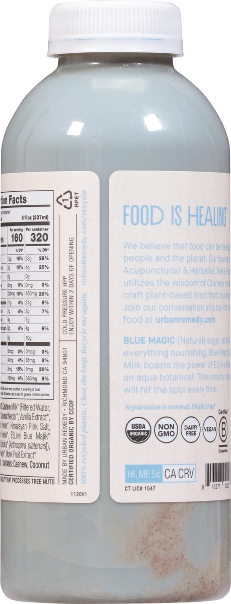 slide 2 of 12, Urban Remedy Organic Blue Magic Cashew Milk - 16 Oz, 16 oz