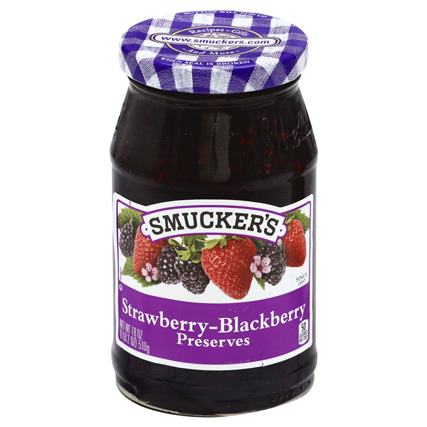 slide 1 of 1, Smucker's Strawberry-Blackberry Preserves, 18 oz