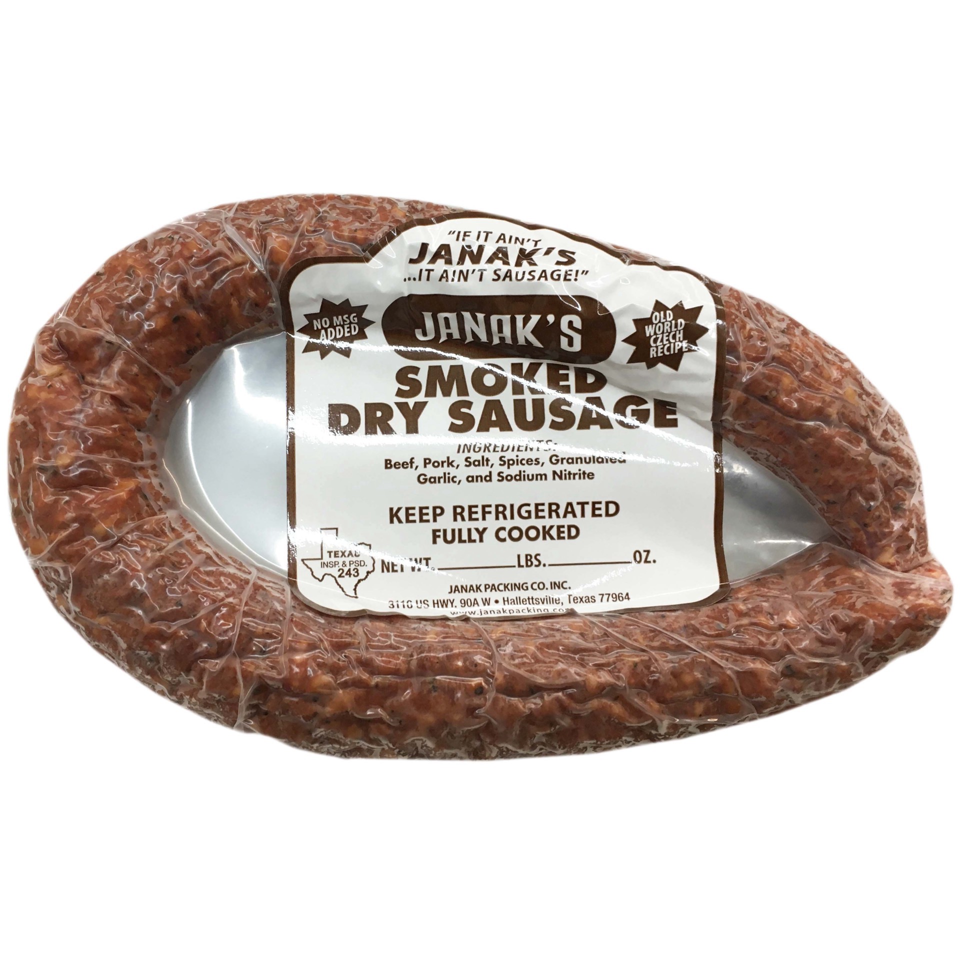 slide 1 of 1, Janak's Dry Sausage, per lb