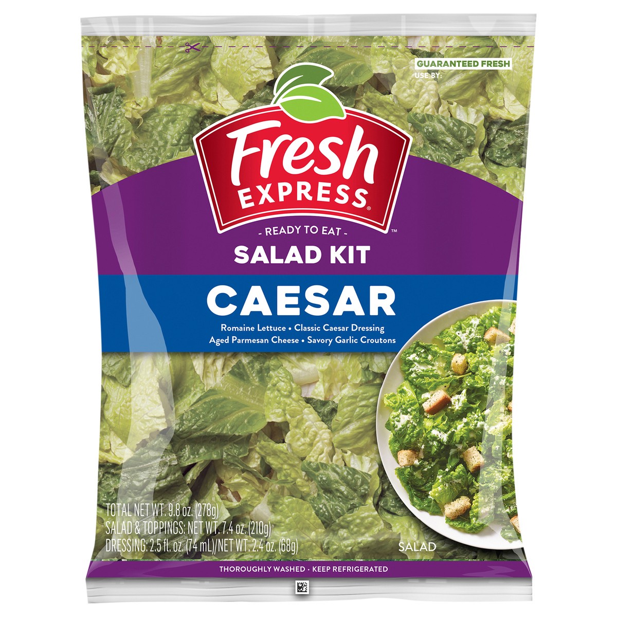 slide 1 of 14, Fresh Express Caesar Salad Kit, 9.8 oz