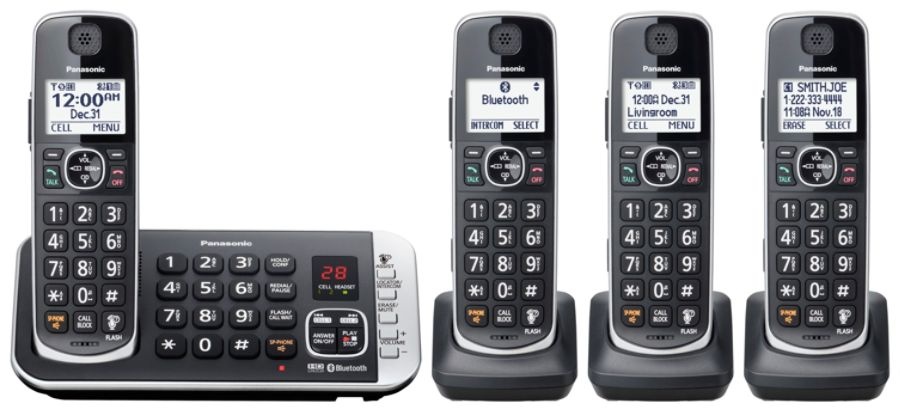 slide 2 of 2, Panasonic Link2Cell Bluetooth Dect 6.0 Expandable Cordless Phone System With Digital Answering System, Kx-Tge674B, 1 ct