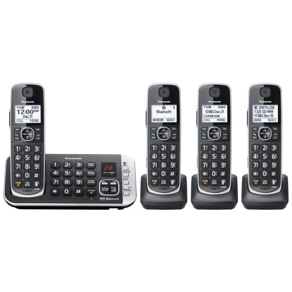 slide 2 of 2, Panasonic Link2Cell Bluetooth Dect 6.0 Expandable Cordless Phone System With Digital Answering System, Kx-Tge674B, 1 ct