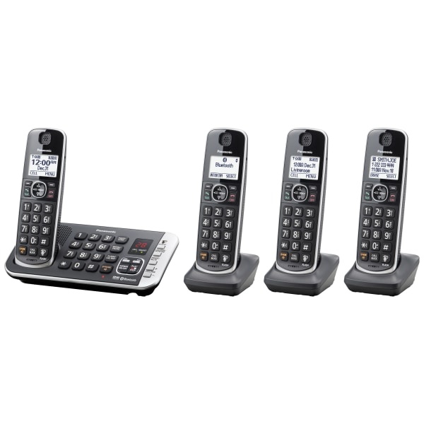 slide 1 of 2, Panasonic Link2Cell Bluetooth Dect 6.0 Expandable Cordless Phone System With Digital Answering System, Kx-Tge674B, 1 ct