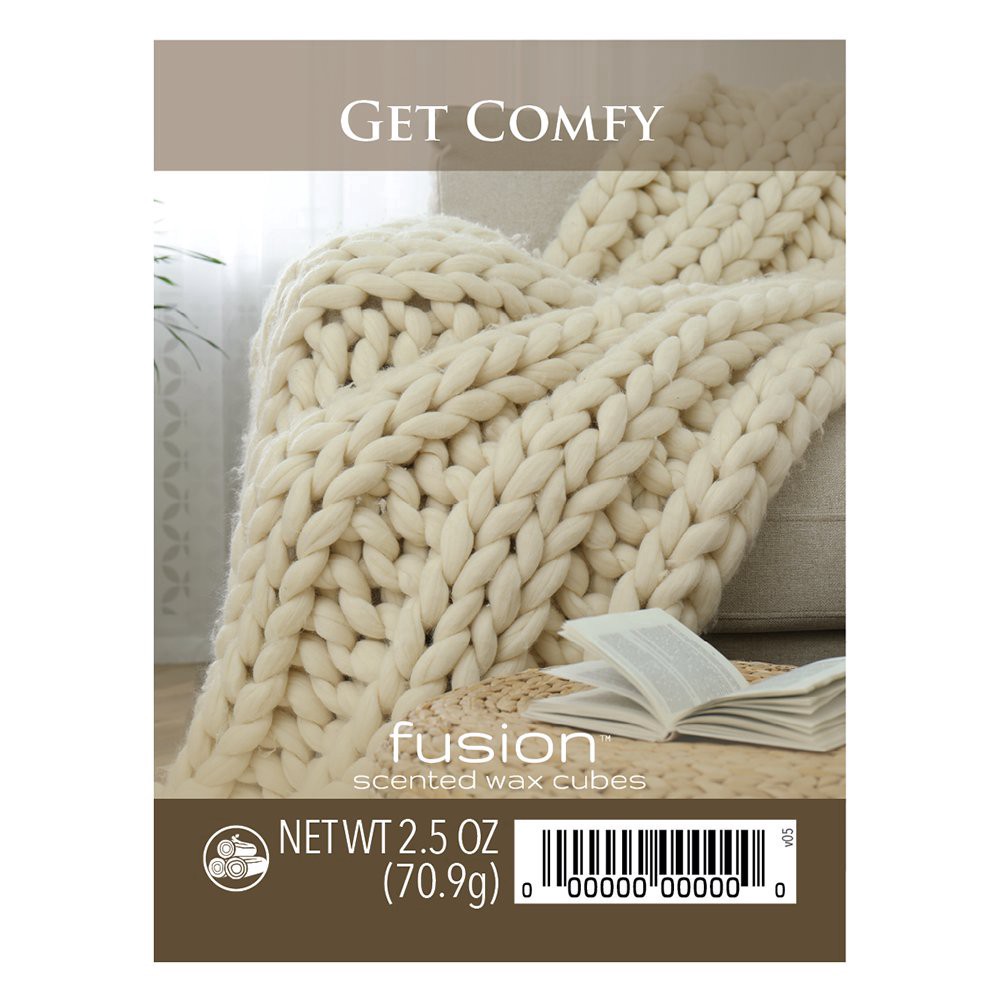 slide 1 of 1, Fusion Get Comfy Scented Wax Melt Cubes, 1 ct