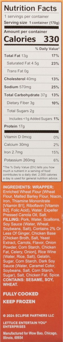 slide 4 of 14, Wow Bao Soup Dumplings, Pork CPG Package, 6 ct
