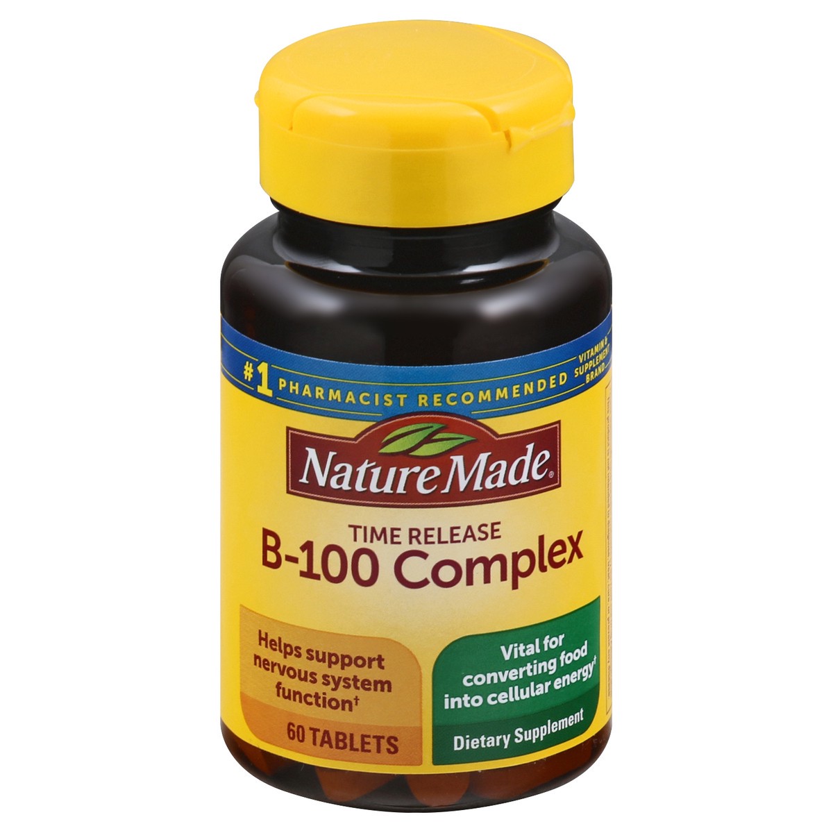 slide 1 of 8, Nature Made Stress Balanced B-100 Complex Dietary Supplement Tablets, 60 ct
