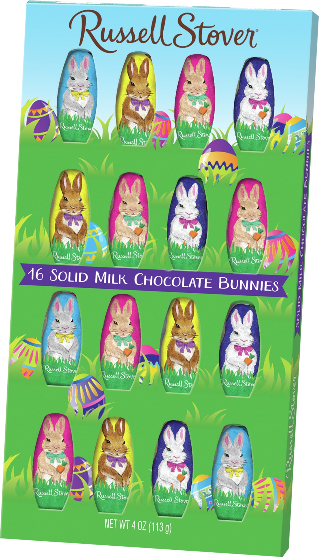 slide 1 of 1, Russell Stover Solid Milk Chocolate Bunnies, 4 oz