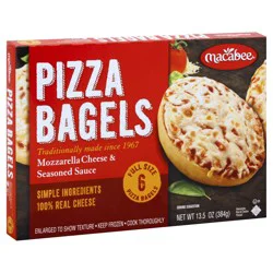 Macabee Mozzarella Cheese & Seasoned Sauce Pizza Bagels 13.5 oz