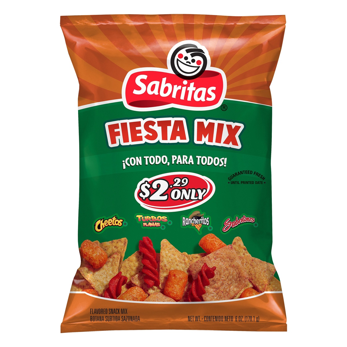 slide 1 of 4, Sabritas Fiesta Mix, 6 oz