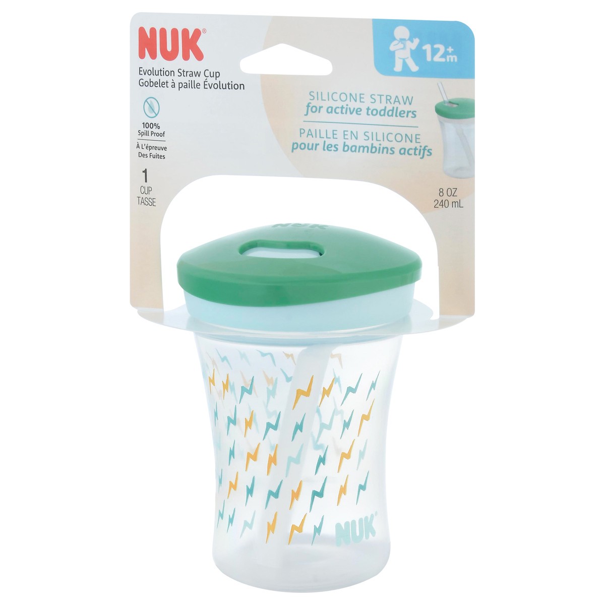 slide 9 of 9, NUK 8 Ounce Evolution Straw Cup 8 oz (240 mL). 1 ea, 1 ct