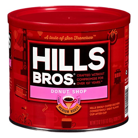 slide 1 of 1, Hills Brothers Donut Shop Medium Roast Ground Coffee - 23 oz, 23 oz