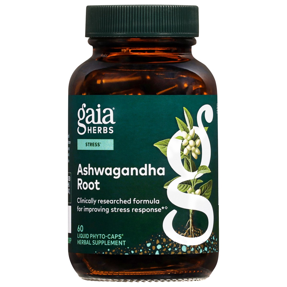 slide 1 of 13, Gaia Herbs Stress Ashwagandha Root 60 Liquid Phyto-Caps, 60 ct