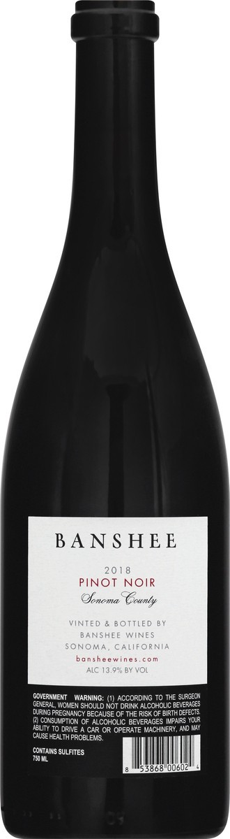 slide 5 of 9, Banshee Wines Pinot Noir, 750 ml