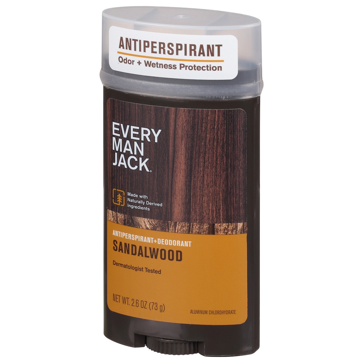slide 4 of 10, Every Man Jack Men’s Sandalwood Antiperspirant Deodorant - Stay Fresh with Antiperspirant Men’s Deodorant - Odor Crushing, Long Lasting, Plant-Based, and No Harsh Chemicals - 2.6 oz, 2.6 oz