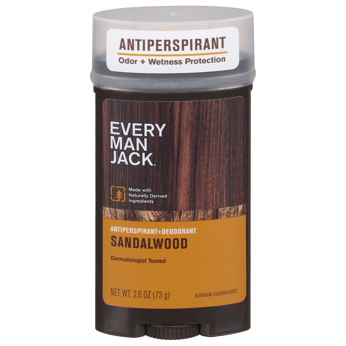 slide 3 of 10, Every Man Jack Men’s Sandalwood Antiperspirant Deodorant - Stay Fresh with Antiperspirant Men’s Deodorant - Odor Crushing, Long Lasting, Plant-Based, and No Harsh Chemicals - 2.6 oz, 2.6 oz