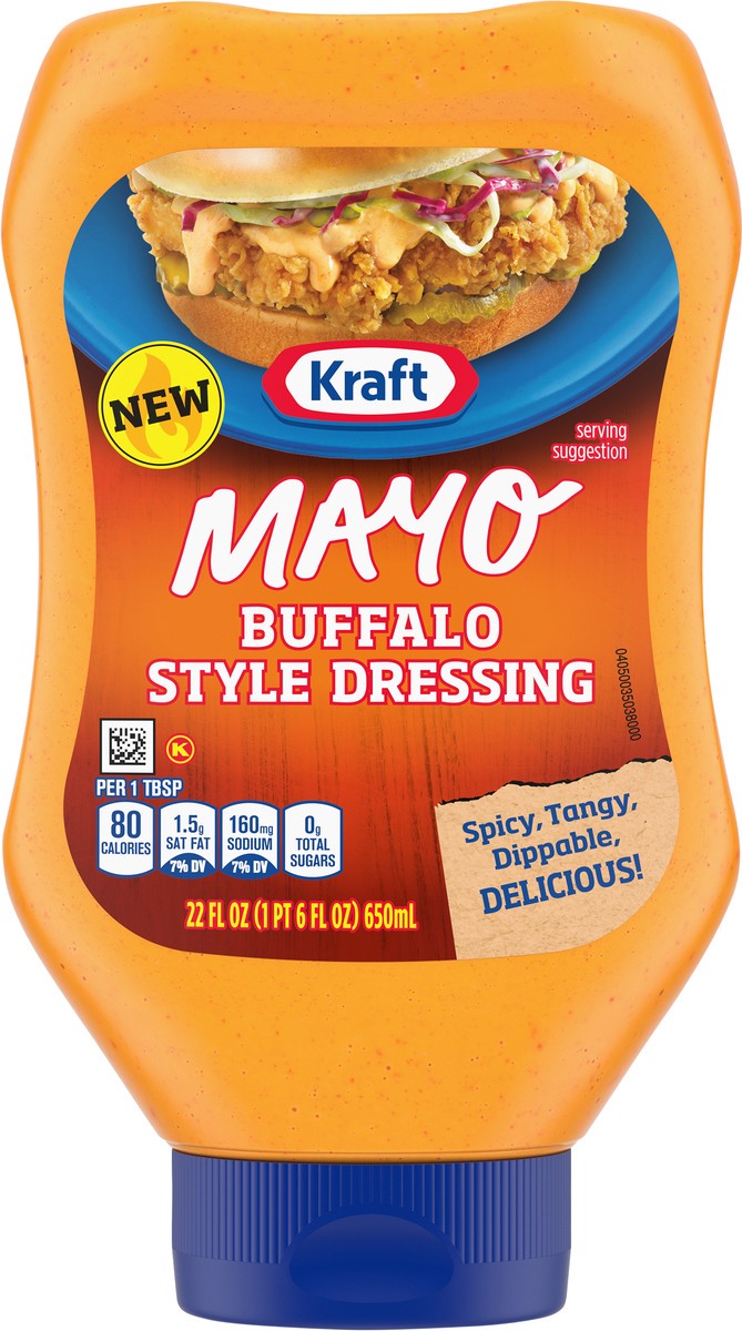 slide 4 of 13, Kraft Mayo Buffalo Style Dressing, 22 fl oz Bottle, 22 oz