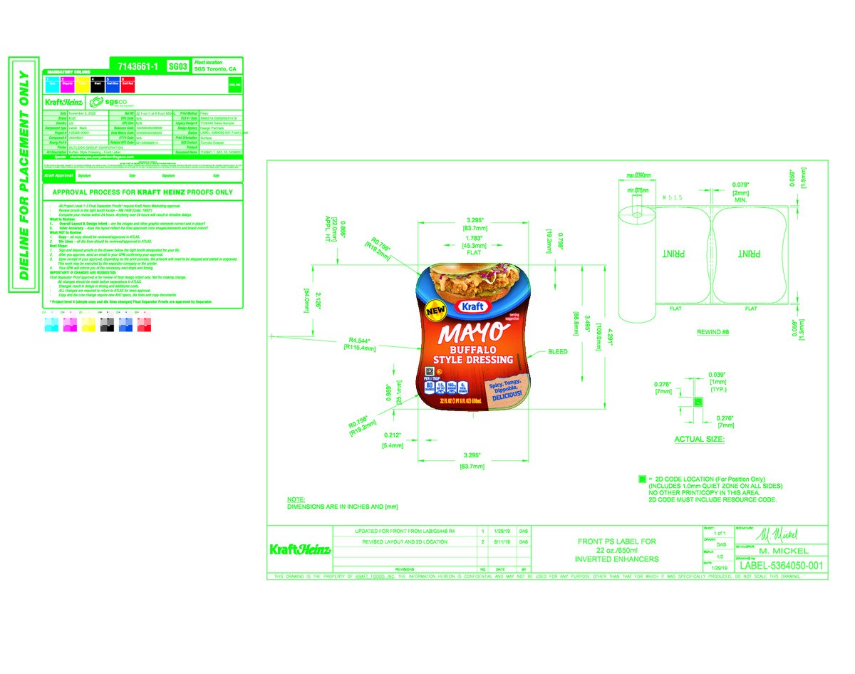 slide 8 of 13, Kraft Mayo Buffalo Style Dressing, 22 fl oz Bottle, 22 oz