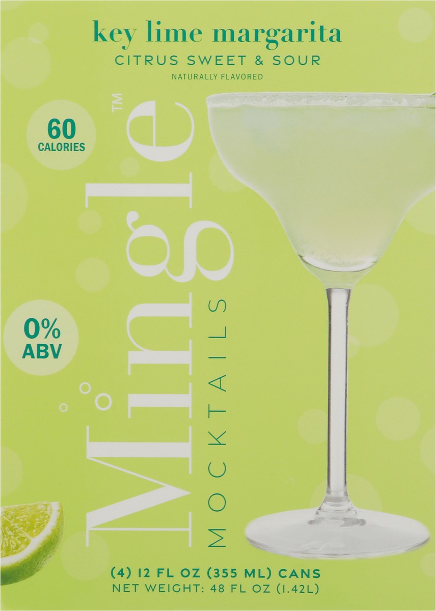 slide 9 of 11, Mingle Key Lime Margarita Mocktails 4 - 12 fl oz Cans, 4 ct; 12 oz