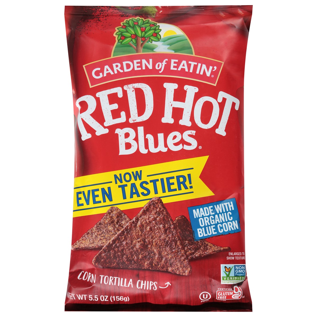 slide 1 of 7, Garden Of Eatin' Red Hot Blues Chips, 5.5 oz