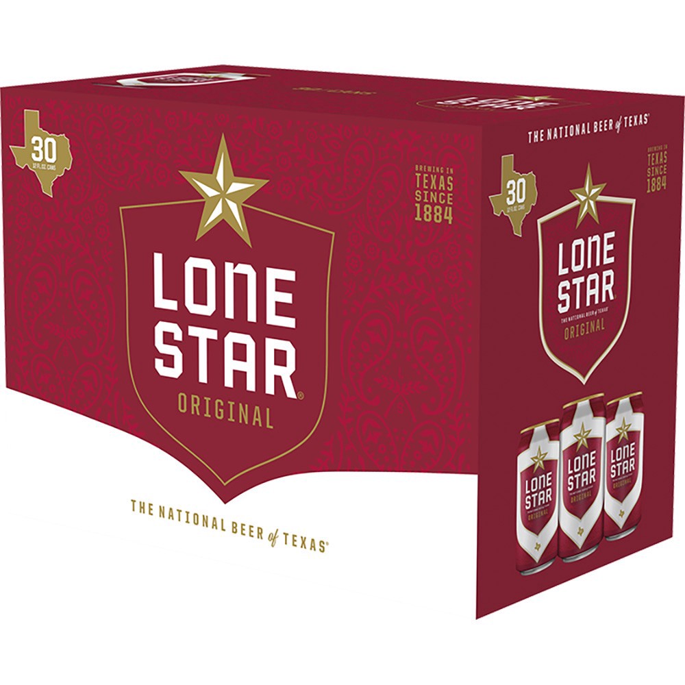 slide 1 of 1, Pabst Lone Star Texas Beer, 30 Pack, 12 fl oz Aluminum Cans, 4.6% ABV, Domestic Lager, 30 ct