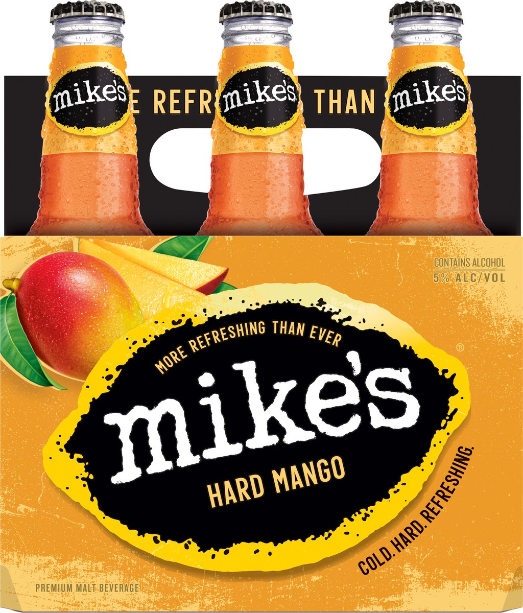 slide 1 of 5, Mike's Premium Malt Beverage Hard Mango Beer 6 ea, 6 ct; 12 oz