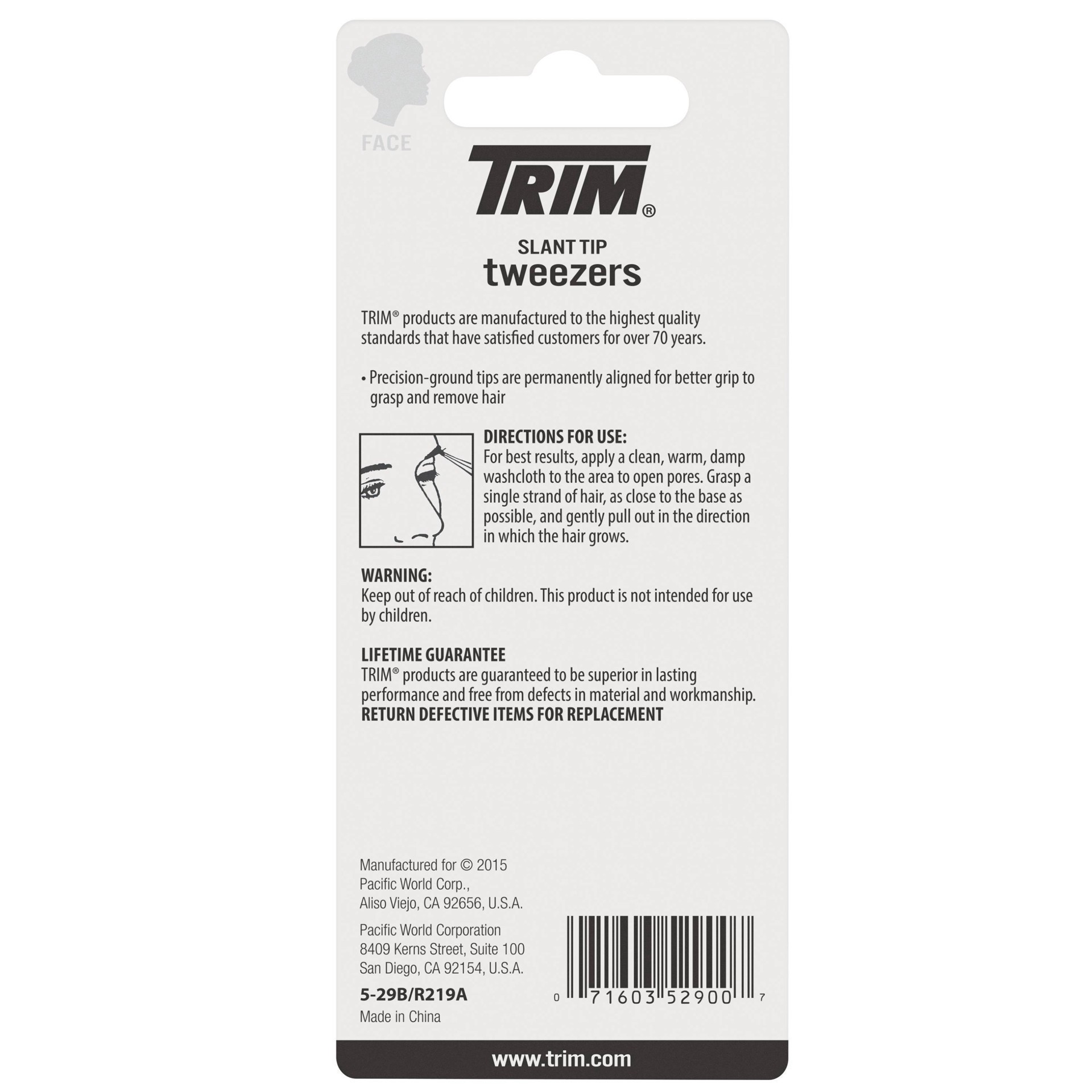 slide 7 of 9, Trim Slant Tip Textured Grip Aluminum Tweezers, 1 ct