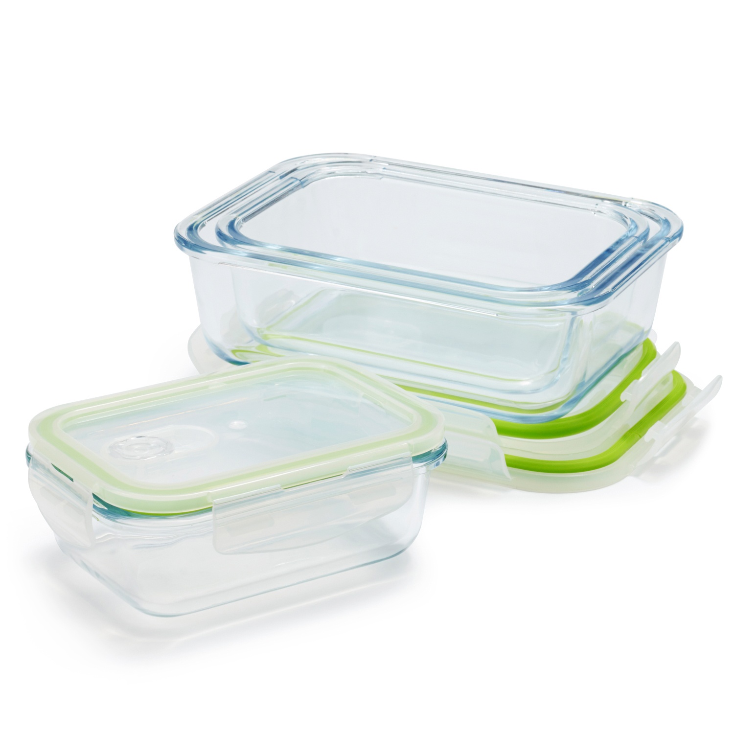 slide 1 of 1, Sur La Table Glass Storage Container Set, 6 ct