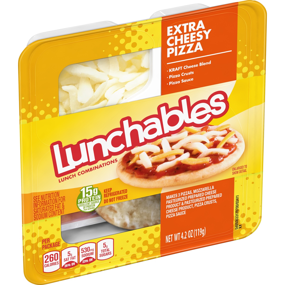 slide 2 of 2, Lunchables Extra Cheesy Pizza Snack Kit Tray, 4.2 oz