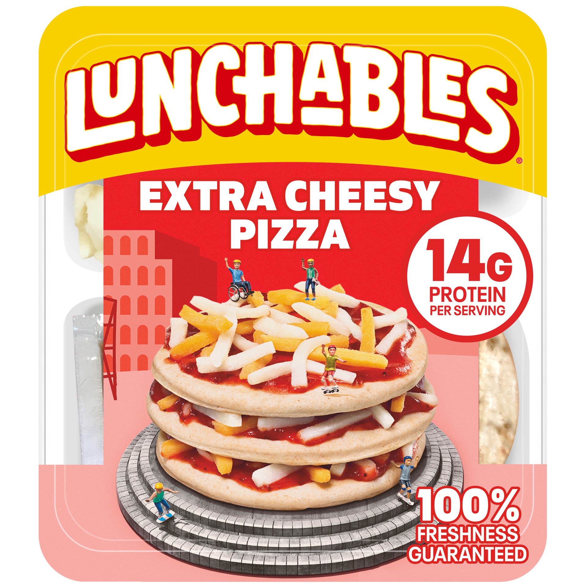 slide 1 of 5, Lunchables Extra Cheesy Pizza, 4.2 oz Tray, 4.2 oz