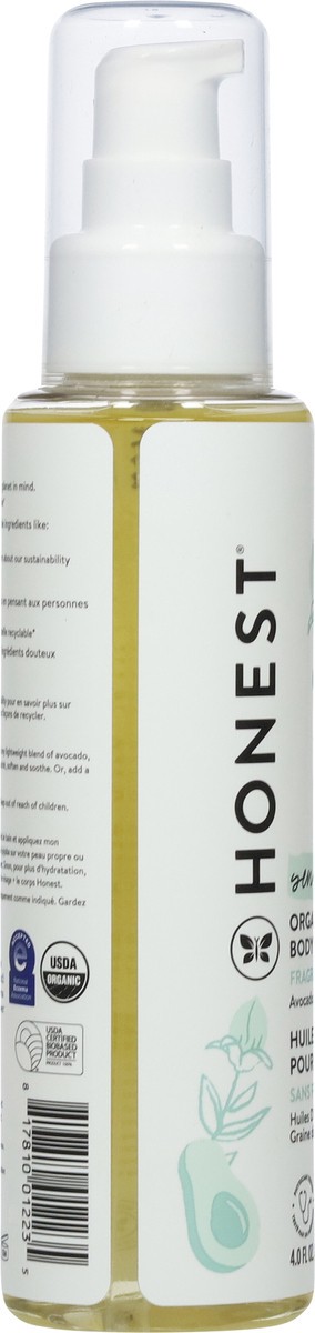 slide 4 of 9, Honest Sensitive Organic Fragrance Free Body Oil 4.0 fl oz, 4 fl oz