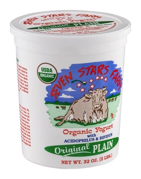 slide 1 of 1, Seven Stars Farm Organic Plain Yogurt, 32 fl oz