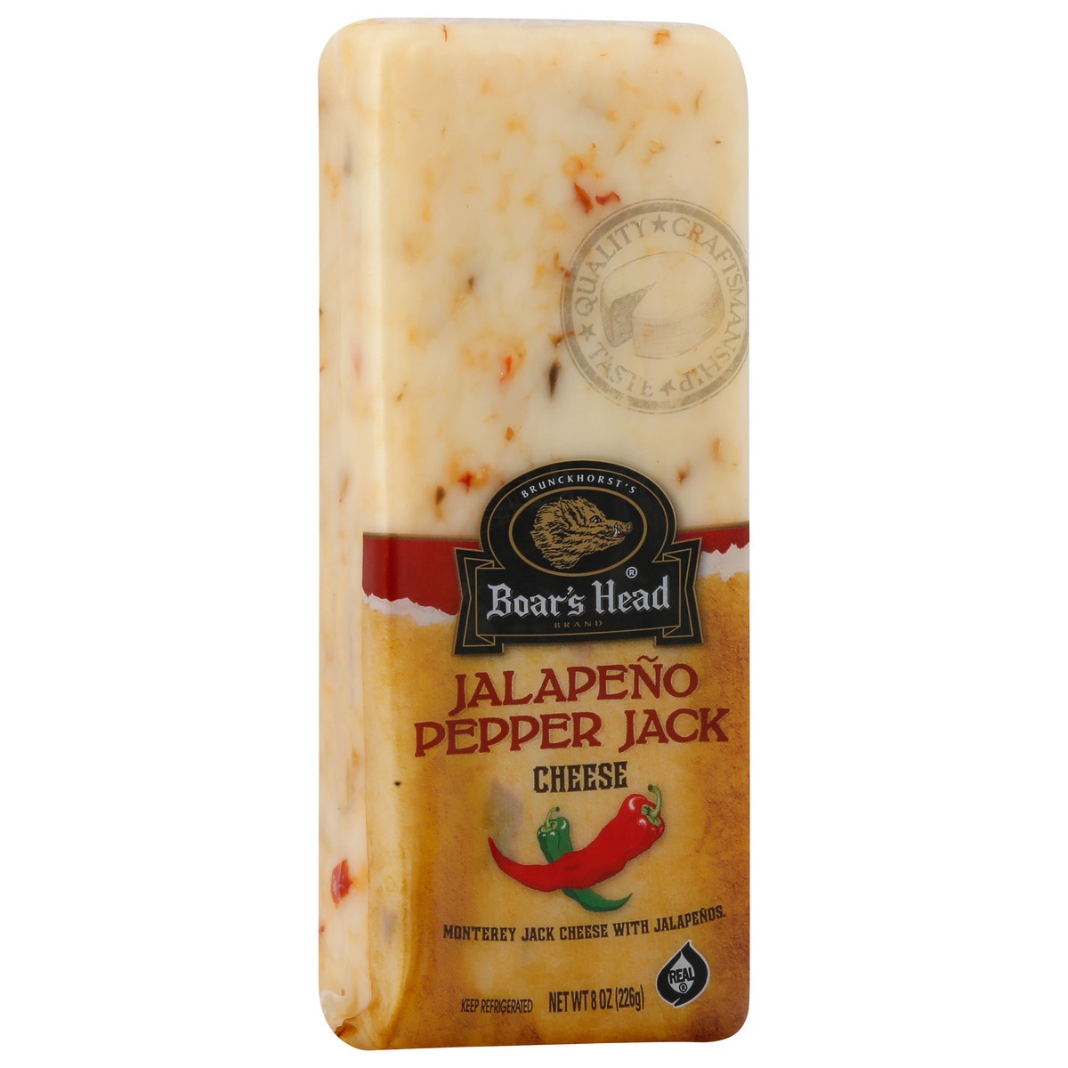 slide 6 of 9, Boar's Head Jalapeno Pepper Jack Cheese, 8 oz