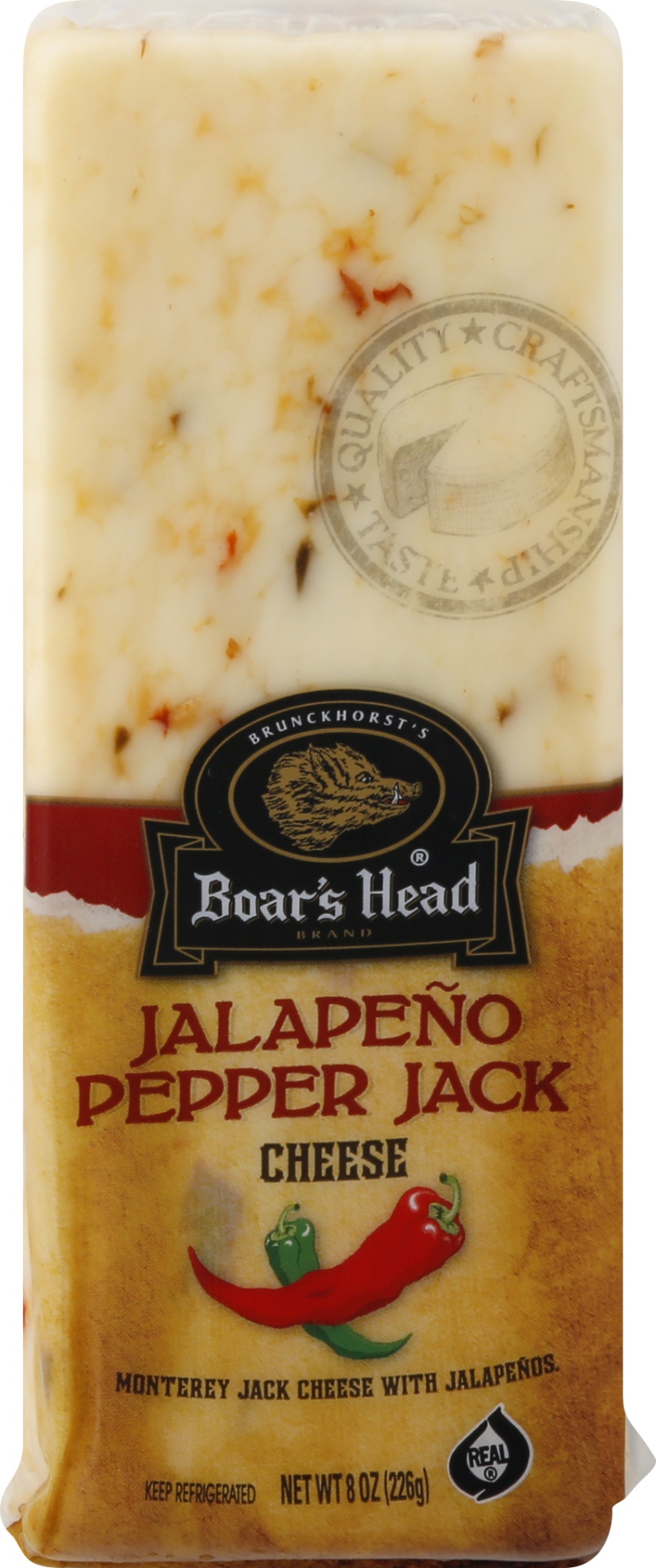 slide 1 of 4, Boars Head Cheese, Jalapeno Pepper Jack, 8 oz