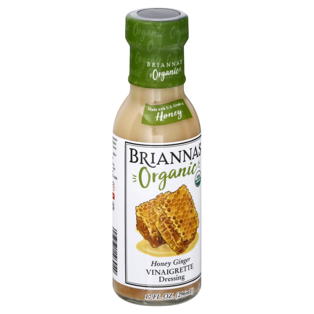 slide 8 of 12, BRIANNAS Organic Honey Ginger Vinaigrette Dressing, 10 oz