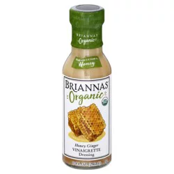 BRIANNAS Organic Honey Ginger Vinaigrette Dressing