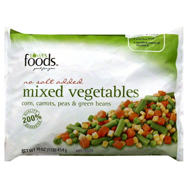 slide 1 of 1, Lowes Foods Mixed Vegetables No Salt Added, 16 oz