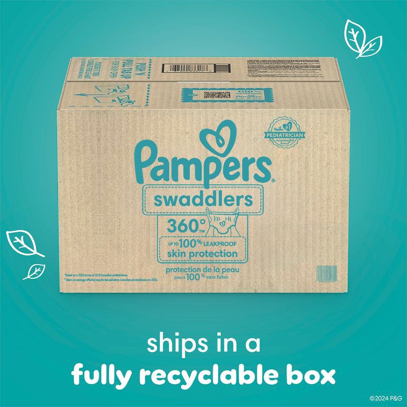 slide 3 of 13, Pampers Swaddler 360 Enormous Disposable Baby Diapers - Size 5 - 92ct, 92 ct