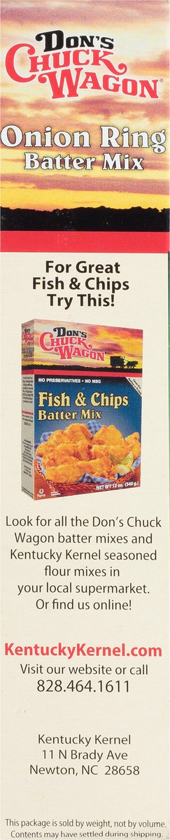 slide 9 of 9, Don's Chuck Wagon Onion Ring Batter Mix 12 oz Box, 12 oz