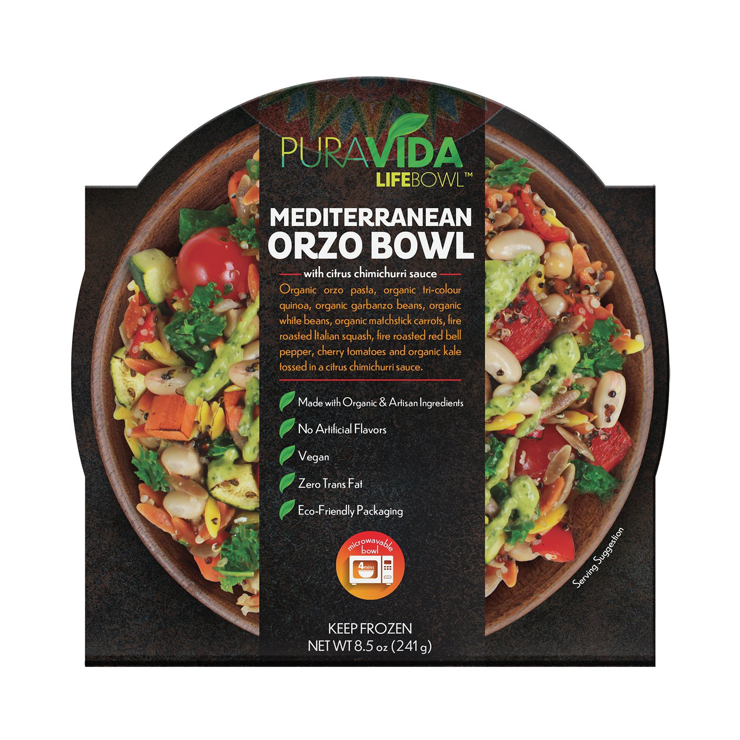 slide 1 of 1, PuraVida Life Bowl Mediterranean Orzo Bowl 8.5 oz, 8.5 oz